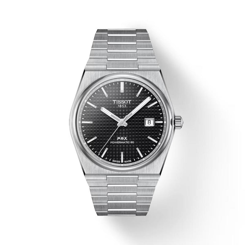 Tissot PRX Powermatic 80 Automatic Black Dial Steel 40mm Watch T1374071105100