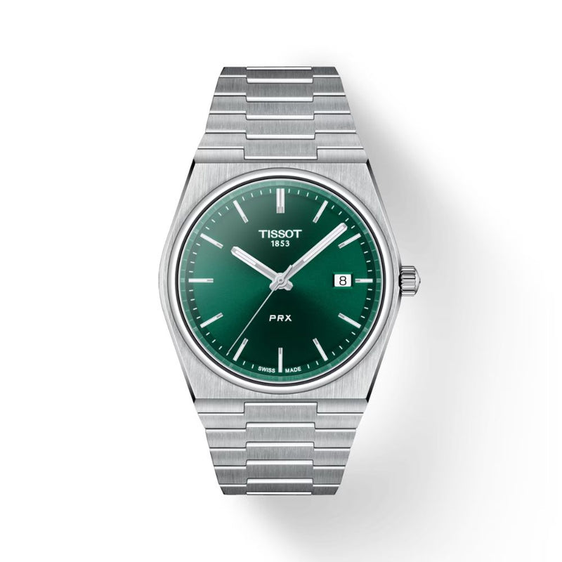 Tissot PRX 70's Retro Style Quartz Green Dial Steel 40mm Watch T1374101109100