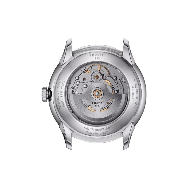 Tissot Chemin des Tourelles Powermatic 80 Grey Steel 39mm Watch T1398071106100