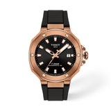 Tissot T-Race Automatic Rose Gold Steel Black Dial 41mm Watch T1418073705100