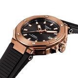Tissot T-Race Automatic Rose Gold Steel Black Dial 41mm Watch T1418073705100