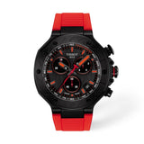 Tissot T-Race Quartz Grey Dial Red Silicon Strap 45mm Watch T1414173706101