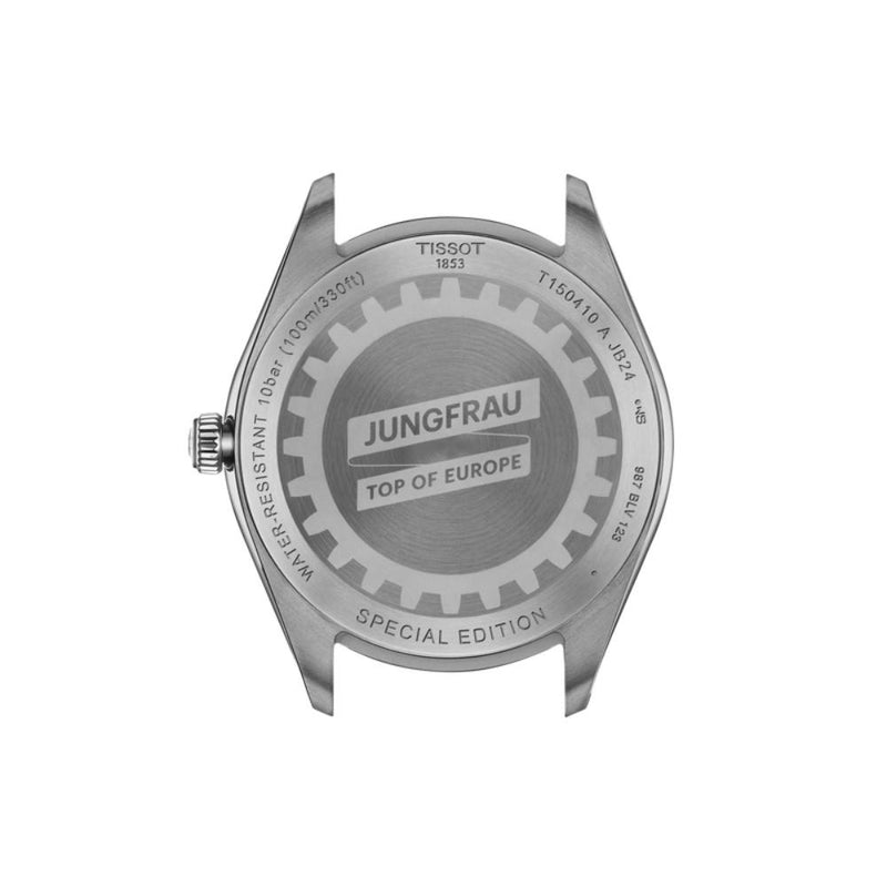 Tissot PR 100 Quartz Jungfraubahn Silver Tone Steel 40mm Watch T1504101103100