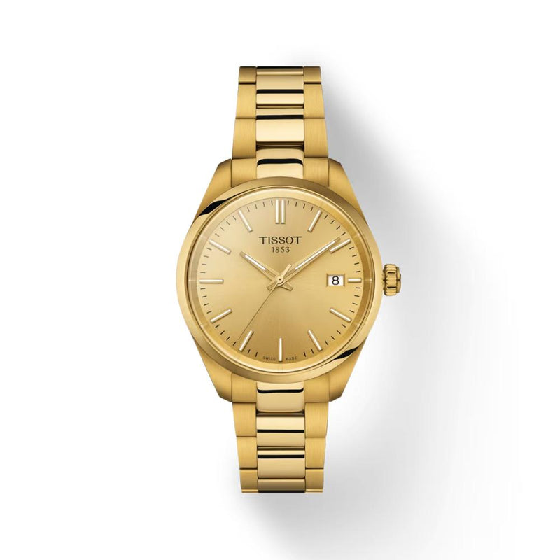Tissot PR100 Gold Tone 34mm Watch T1502103302100