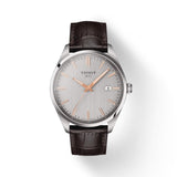 Tissot PR100 Brown Leather Sliver Dial 40mm Watch T1504101603100