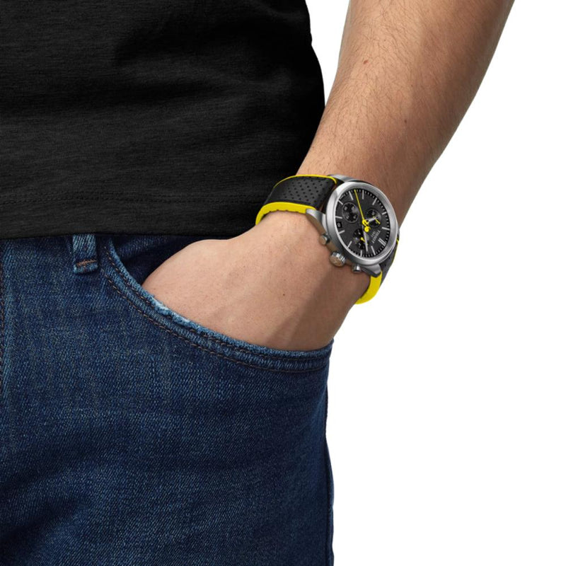 Tissot PR 100 Tour De France Quartz Silver Steel Black Dial 40mm Watch T1504171105100