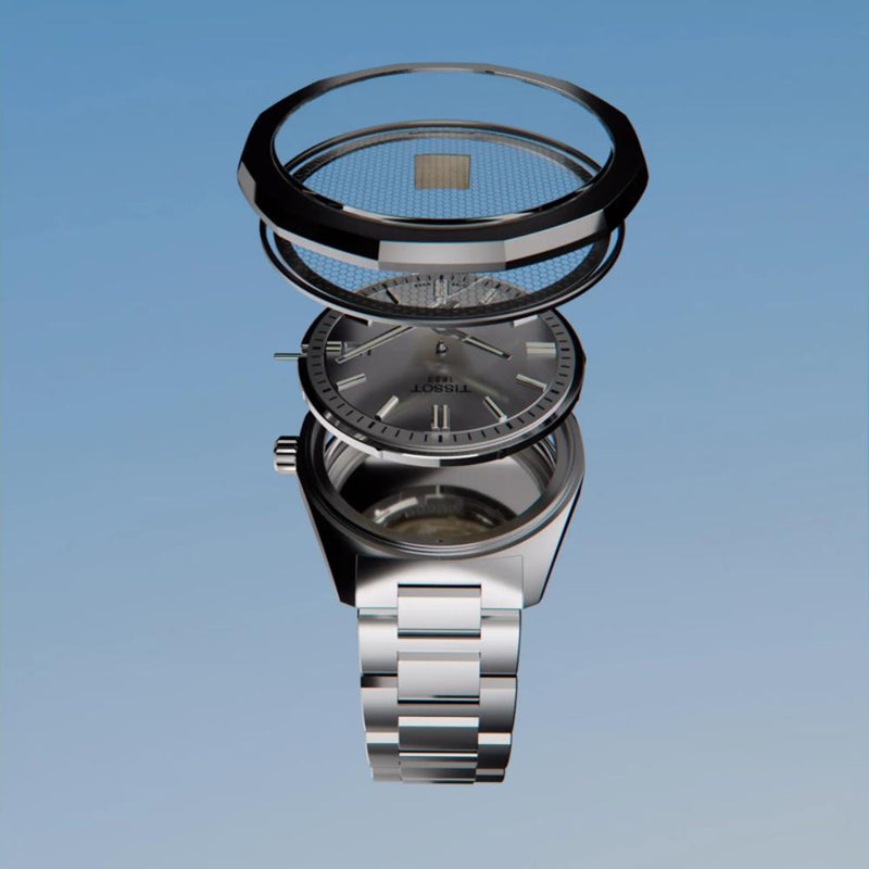 Tissot PRC 100 Solar Silver Tone Steel 39mm Watch T1514221103100
