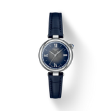Tissot T- Lady Desir Quartz Silver Steel Blue Leather Strap 28mm Ladies Watch T1520101603801
