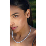 Carat London Jaden Sterling Silver Tennis Necklace