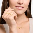 Thomas Sabo Gold Plated Silver Cubic Zirconia Shell Ring TR2400-414-14