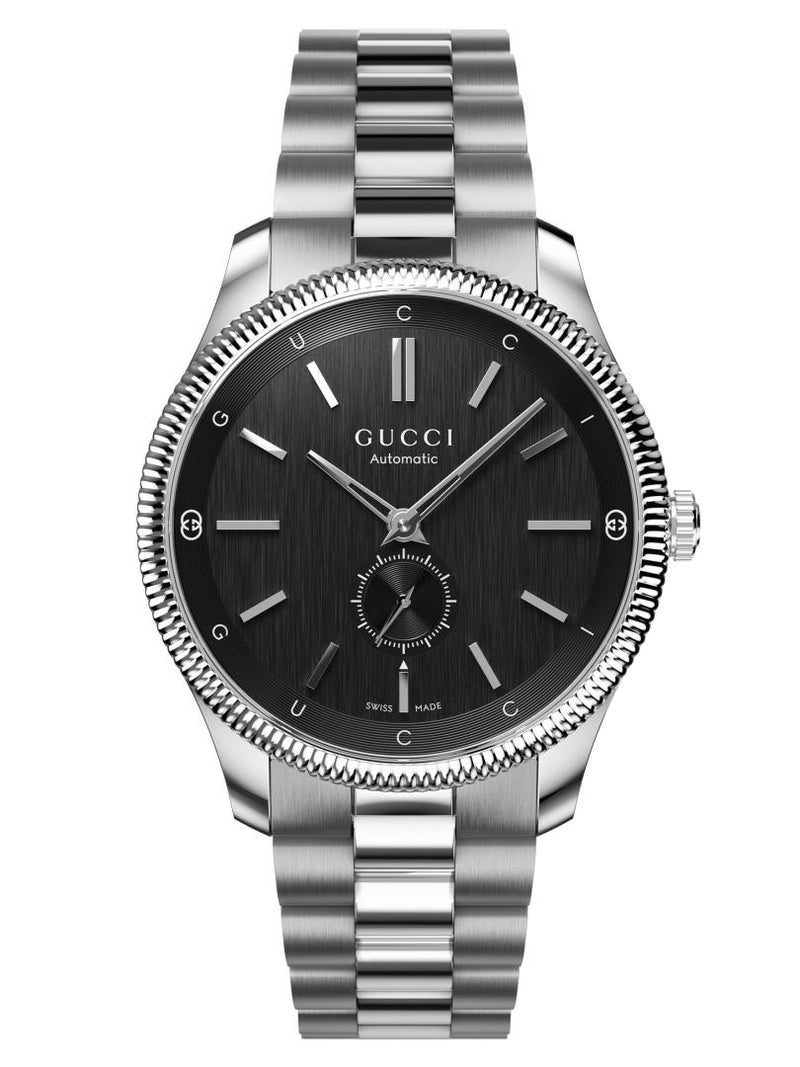 Gucci G-Timeless Automatic Black Dial Steel 40mm Watch YA126388