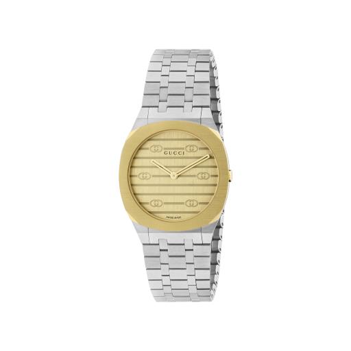 Gucci 25H Two Tone Steel 30mm Ladies Watch YA163502