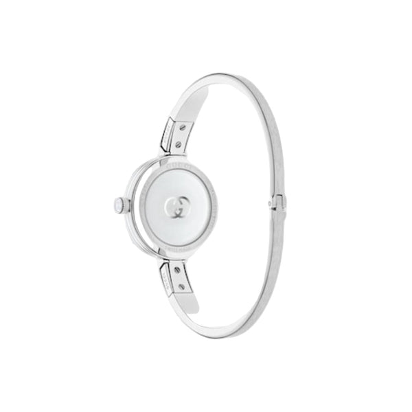 Gucci Model 2000 Quartz Pink Dial 24mm Bangle Watch YA167514