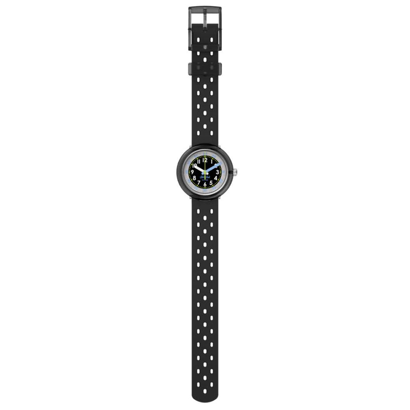Swatch Flik Flak Fizz in Black Quartz 31.85mm Watch FCNP001