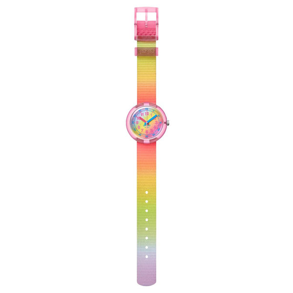 Swatch Flik Flak Shades of Rainbow Quartz 31.85mm Watch FBNP110