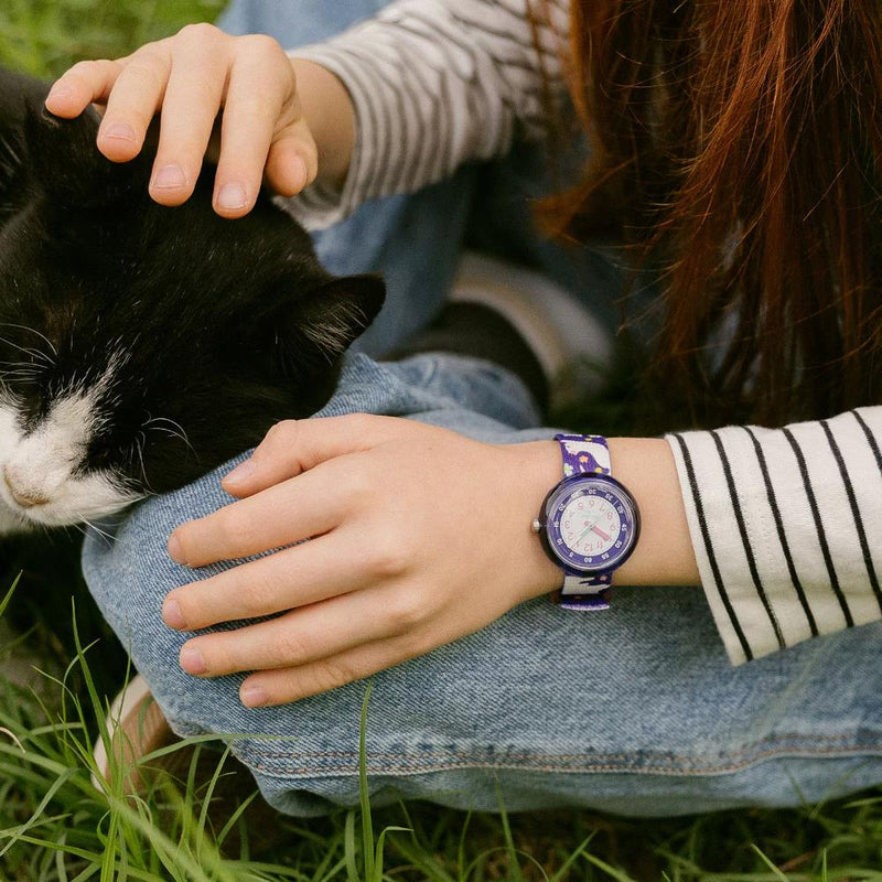 Swatch Flik Flak Fancy Cat Quartz 31.85mm Watch FPNP164