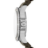 Emporio Armani World Explorer Solar Black Dial Green Silicon Strap 42mm Watch AR11699