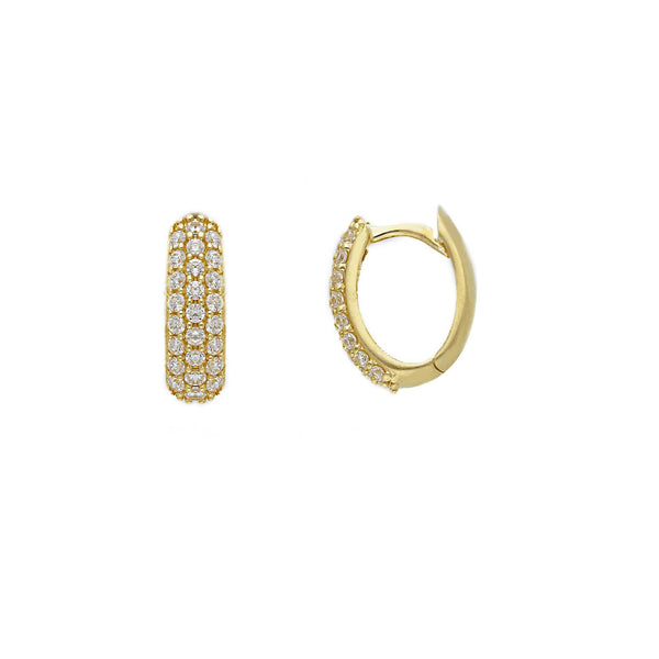 9ct Gold Cubic Zirconia Huggie Earrings