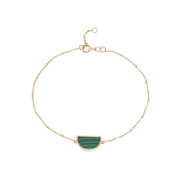 9ct Gold Malachite Bracelet
