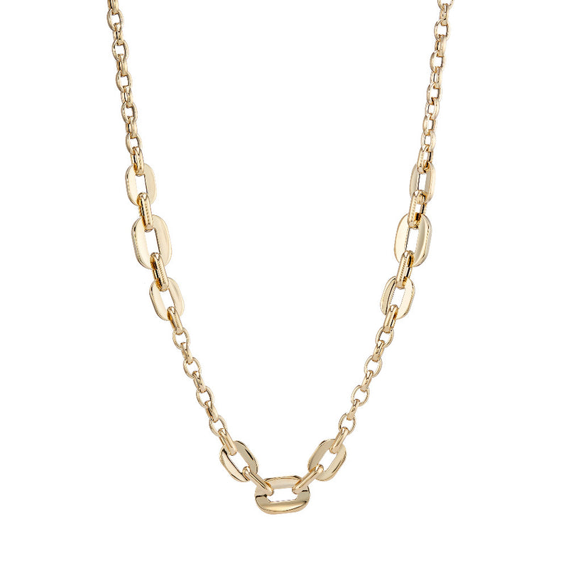 9ct Gold Trio Oval Link Necklace