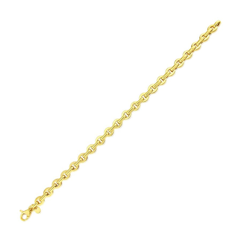 9ct Gold Round & Oval Link Bracelet
