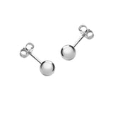 9ct White Gold Ball Stud Earrings