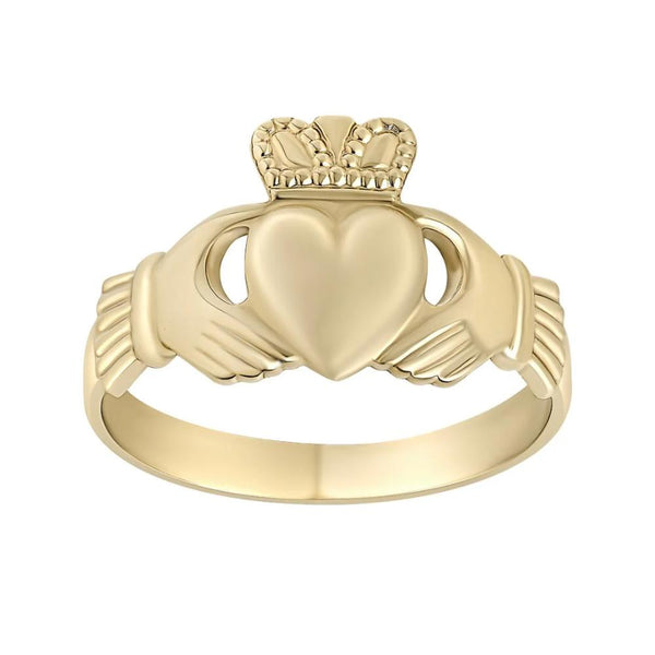9ct Gold Large Claddagh Ring