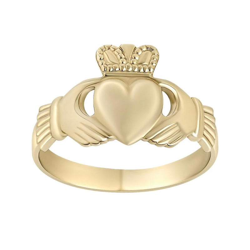 9ct Gold Large Claddagh Ring