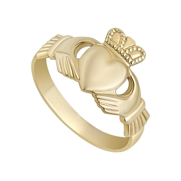 9ct Gold Large Claddagh Ring