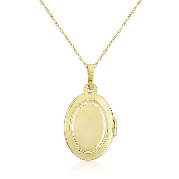 9ct Gold Oval Locket Necklace