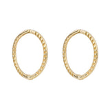 9ct Gold Rope Huggies Earrings