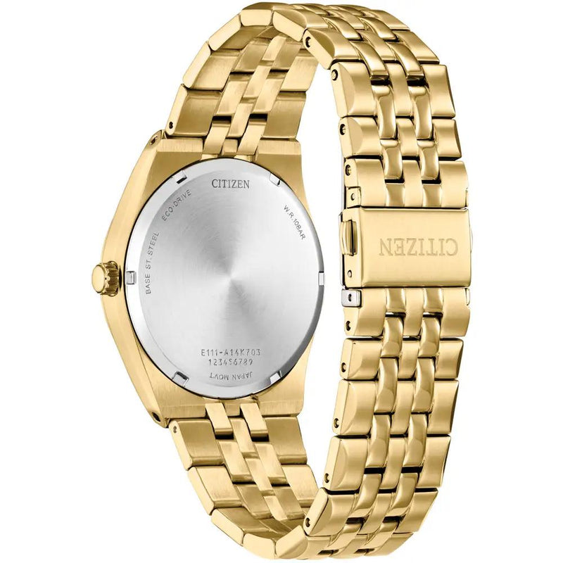 Citizen Eco-Drive Corse Gold Tone Steel Black Dial 40mm Watch BM7333-85E