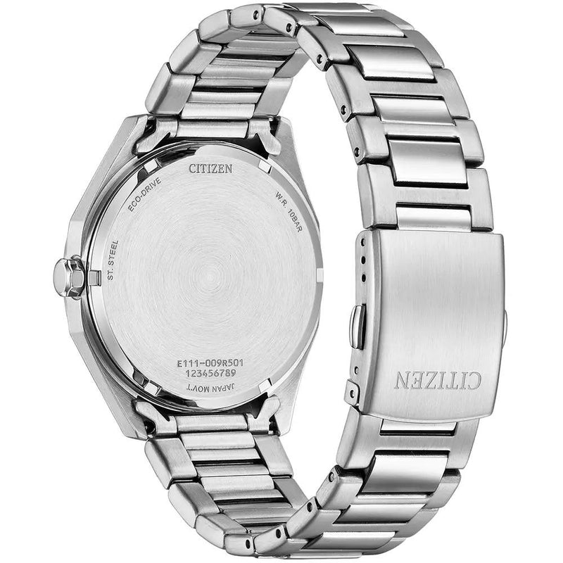 Citizen Weekender Sport Eco-Drive Silver Steel Green Dial 41mm Watch BM7630-80X