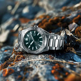 Citizen Weekender Sport Eco-Drive Silver Steel Green Dial 41mm Watch BM7630-80X