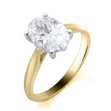 9ct Gold Lab Grown Oval Diamond Ring