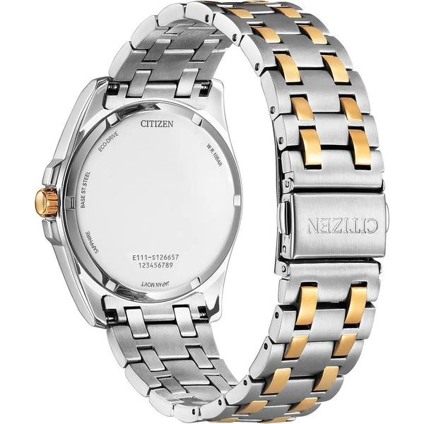 Citizen Peyten Eco Drive Two Tone Steel Grey Dial 44mm Watch BM7536-53X