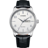 Citizen Eco Drive Black Leather Strap 42mm Mens Watch BM8550-14A