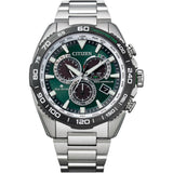 Citizen Promaster Eco Drive Stainless Steel Green Dial 45mm Mens Watch CB5034-91W