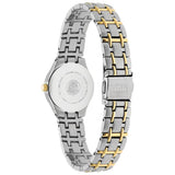 Citizen Eco-Drive Two-Tone Steel White Dial 25mm Ladies Watch EW1264-50A