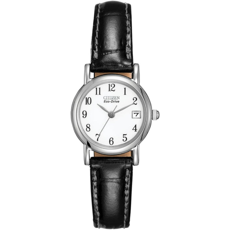 Citizen Corso Eco-Drive White Dial Leather Strap 23mm Ladies Watch EW1270-06A