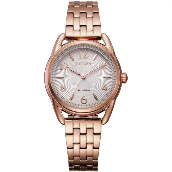 Citizen Eco-Drive Rose Gold Steel 30mm Ladies Watch FE1213-50A