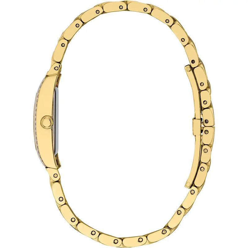 Citizen Petite Palidoro Eco-Drive Gold Tone Steel Mother of Pearl Dial 28x14mm Ladies Crystal Watch EG7112-59D