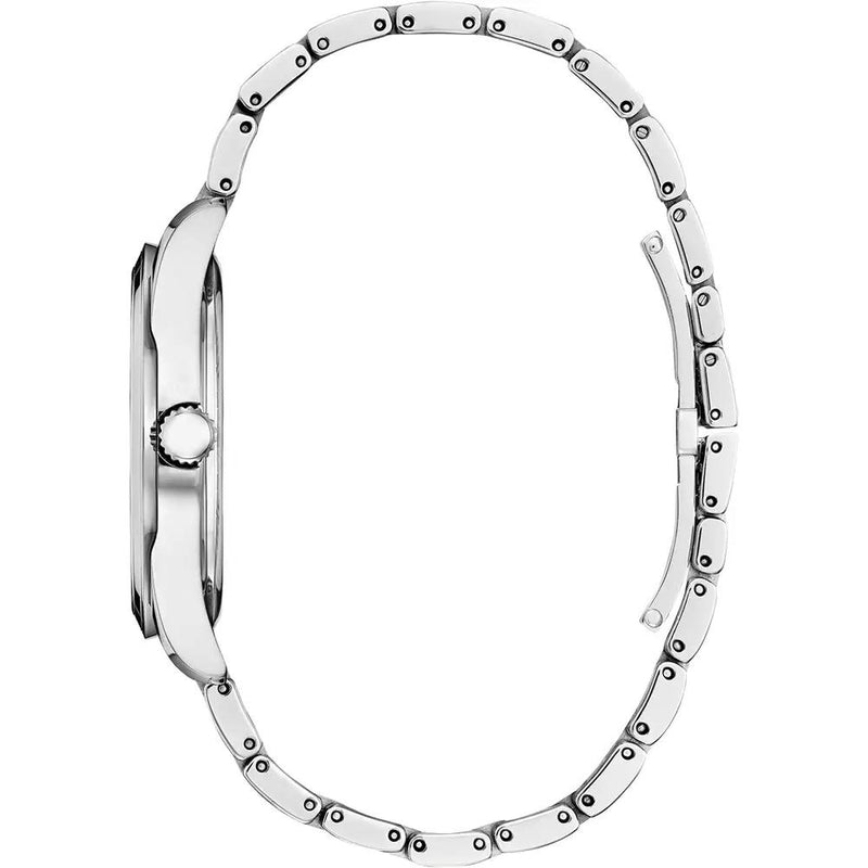 Citizen Arezzo Eco Drive Silver Steel White Dial 35mm Ladies Watch EM0970-53A