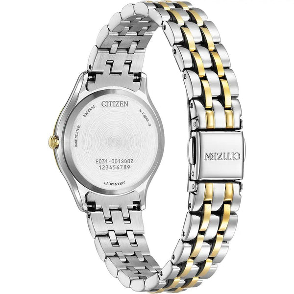 Citizen Silhouette Eco Drive Two Tone 26mm Diamond Watch EM1014-50E