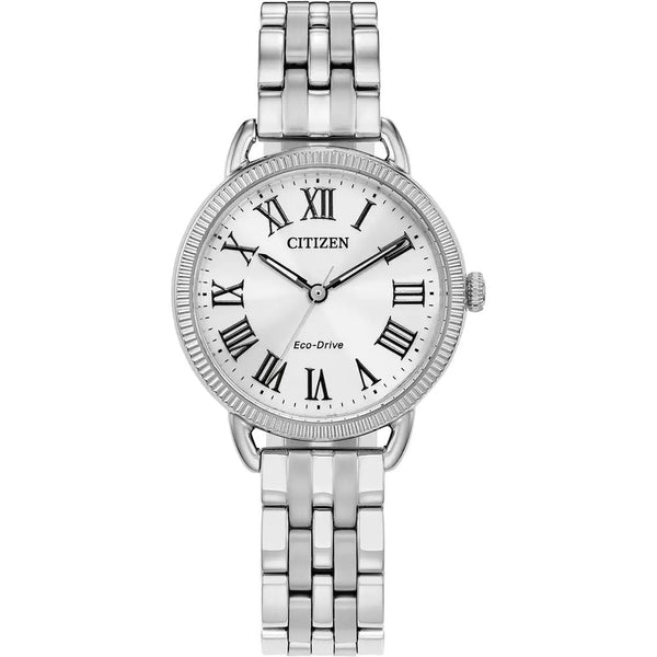 Citizen Classic Eco Drive Silver Steel 29mm Ladies Watch EM1050-56A