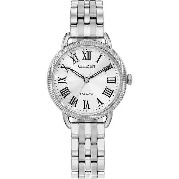 Citizen Classic Eco Drive Silver Steel 29mm Ladies Watch EM1050