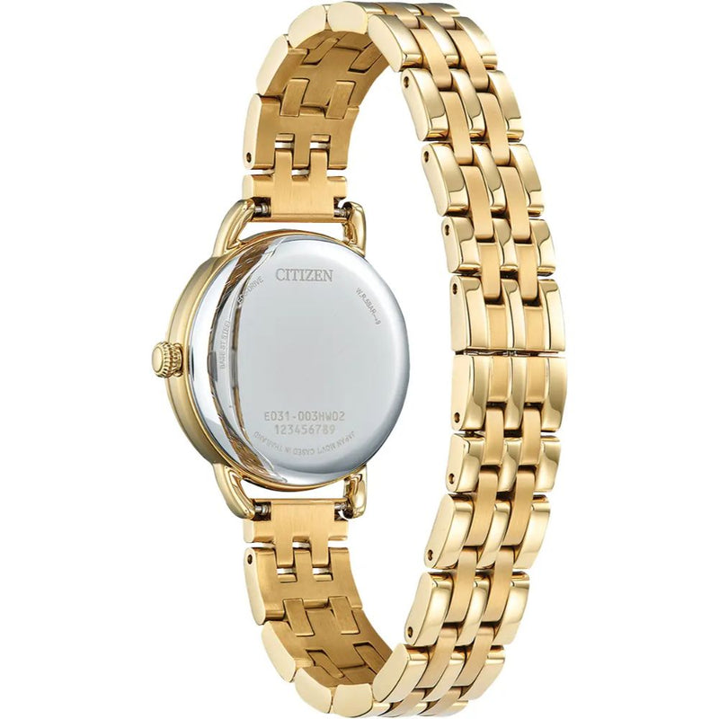 Citizen Classic Eco Drive Gold Steel 29mm Ladies Watch EM1052-51A