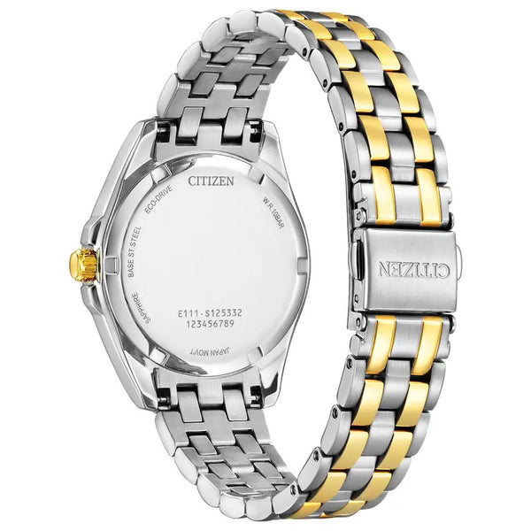 Citizen Peyten Eco Drive Two Tone Steel Mother of Pearl Dial 33mm Ladies Watch EO1224-54D