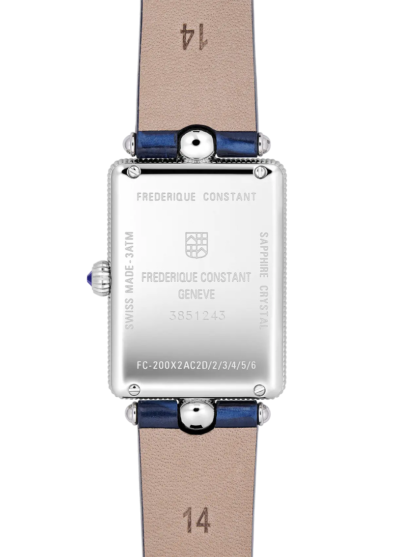Frederique Constant Art Deco Carree Diamond Rectangular Ladies Watch FC-200MPW2AC2D6