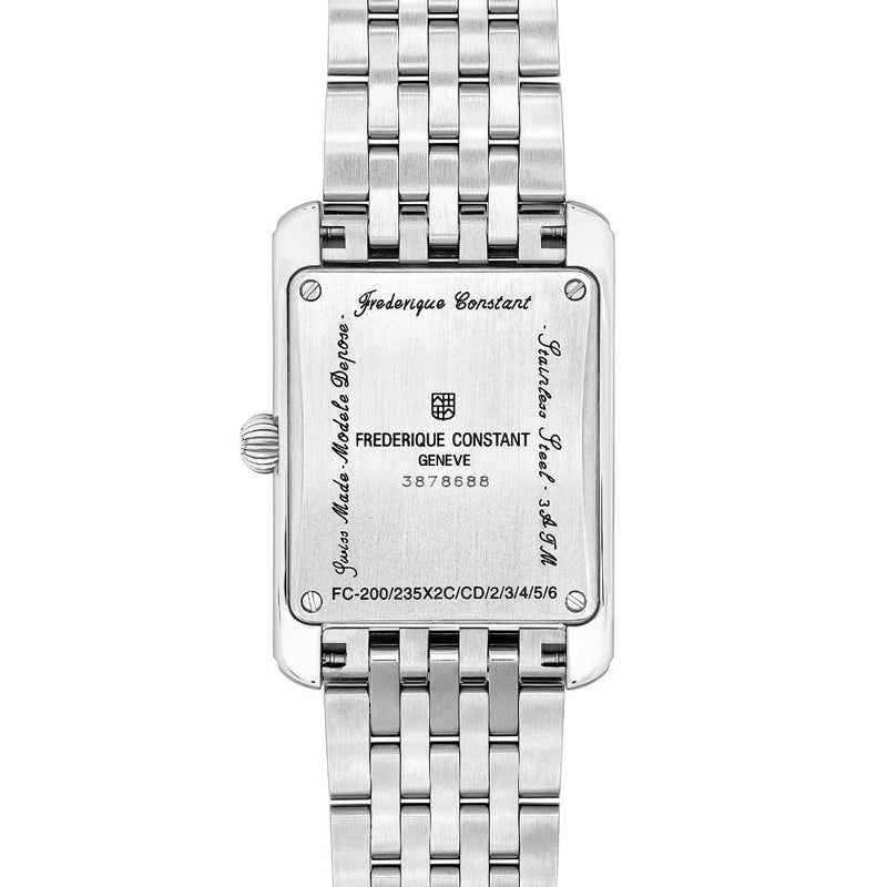 Frederique Constant Classics Carrée Quartz Silver Tone Watch FC-235S2C6B